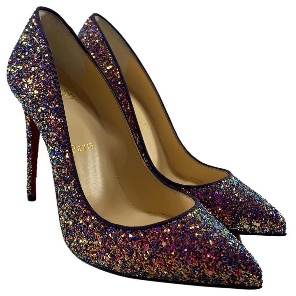 Pigalle Follies 100mm Dragonfly Milkyway purple glitter Pumps D454